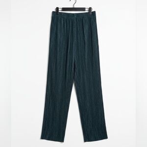 Bailey 44 Elegant Textured Pants in Dark Green Size S NWT